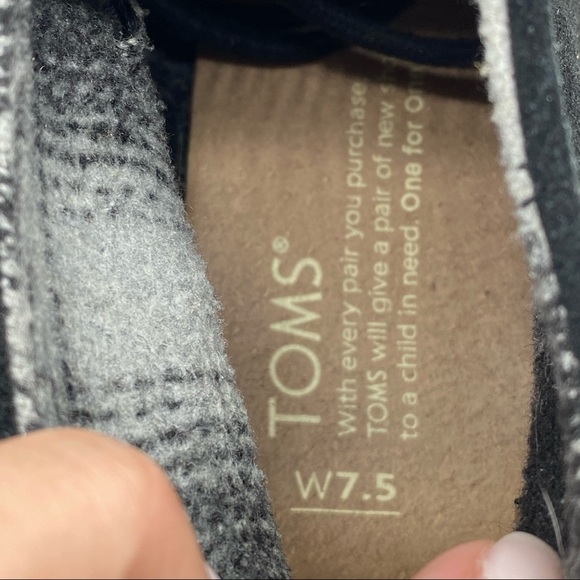 Toms-Black Suede Wedge Booties 7.5 - Picture 5 of 6